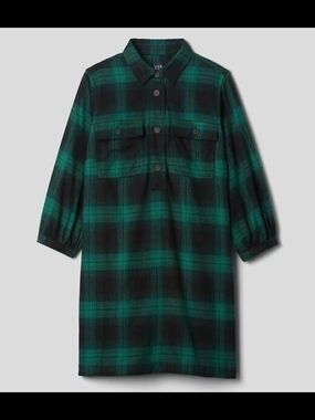 GAP Flannel Utility Mini Shirt Dress